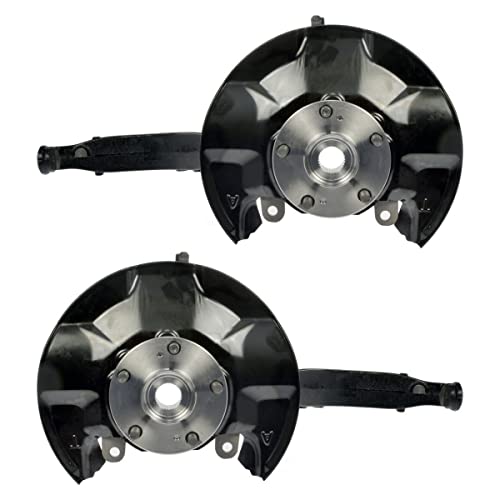 AutoShack Front Steering Knuckles & Wheel Bearing Hub Assembly Pair of 2 Driver and Passenger Side Replacement for 2008-2012 Honda Accord 2009-2014 Acura TSX 2.4L 3.5L V6 FWD KN798449PR