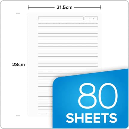 Image of SOLO Executive Notebook A5 - 160 Pages 70 GSM Smooth Paper, Line or Square Ruled, Detachable Scale, Business Card Slot & Storage Pocket, Professional & Student Use