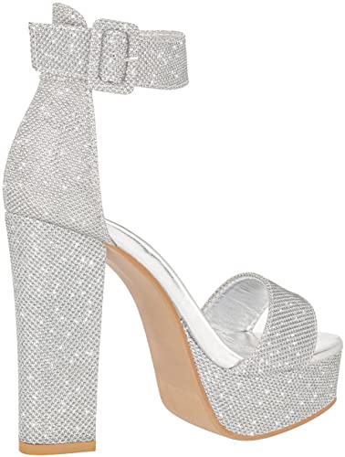 ILLUDE Women's High Heel Platform Sandals Ankle Strap Chunky Heel Sexy Party Heeled Sandals – Darling3