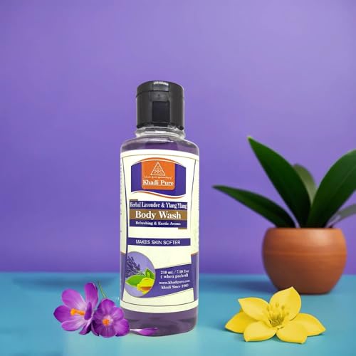 Image of Khadi Pure Lavender Ylang Ylang & Sandal Honey Body Wash, 210 ml (Pack of 2)