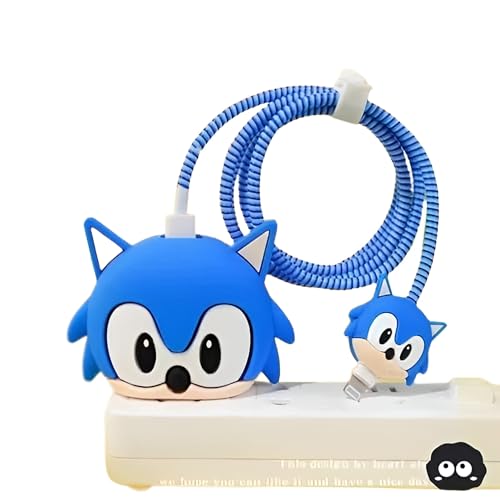 Image of Cartoon 3D Design Protective Case Compatible with Apple 18W - 20W USB-C Power Adapter Charger, Protective Cover for iPhone 18W & 20W Power Adapter Charger with Wire Saver. (Sonick)