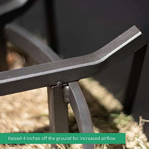 Titan Great Outdoors 28" Wagon Wheel Fire Grate, Decorative Wood Burning Lifted Grate Pit #TOP7