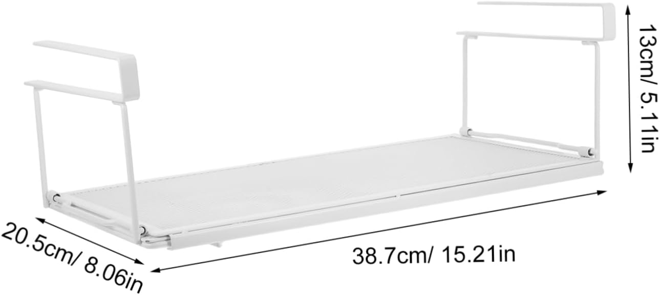 PRETYZOOM under Shelf Storage Basket for Kitchen Pantry Expandable Hanging Organizer Easy Versatile Rack for Cabinets and Bookshelves Space-saving