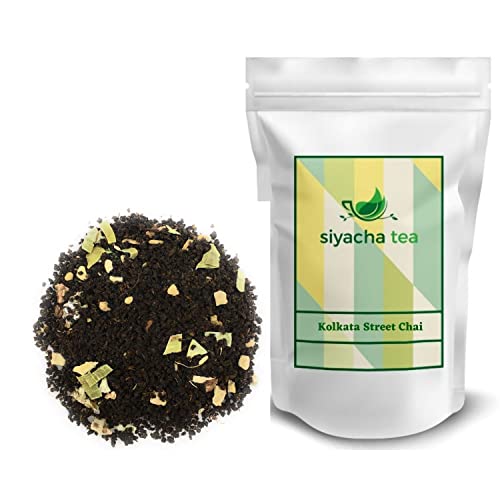 Image of Siyacha Tea Kolkata Street Chai | Assam CTC Black Tea, Saffron, Cardamom, Nutmeg, Ginger|Dhaba Chai | Cutting Chai of India | 100% Natural Whole Spices | 100 Grams Makes 50 Cups (Approx)