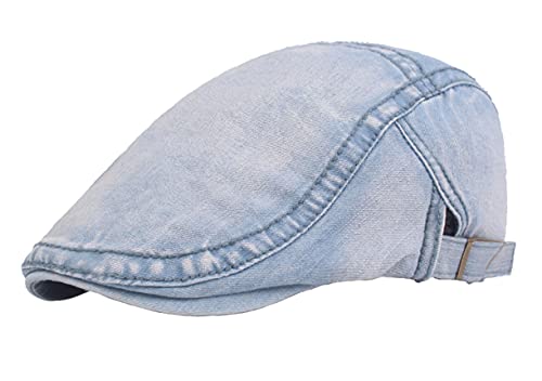 Men and Women Classic Newsboy Cap Jeans Driving Ivy Flat Hat Adjustable