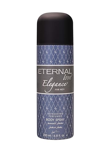 Eternal Love - Elegance for Men | Woody Body Spray for Man | Citrus & Floral Scent | Long-Lasting Perfume | Classic, Confident & Powerful | Ideal for Work, Travel & Parties | Gift for Him | 200 ml