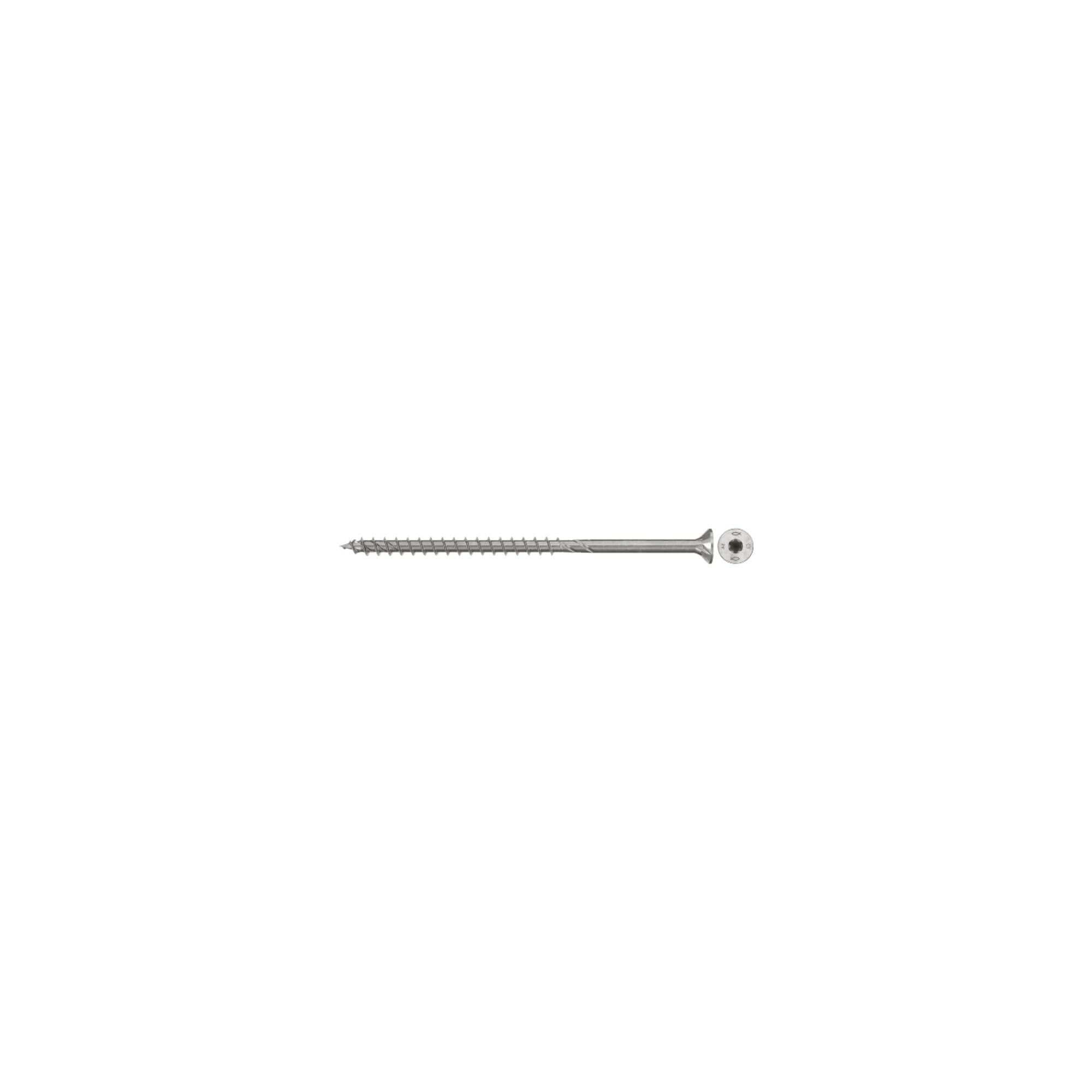 fischer PowerFast II CTP 5.0 x 100 A2 100 Chipboard Screws Countersunk Inner Star TX Socket Partial Thread A2 Stainless Steel for Flush Mounting in Wood (Pack of 100)