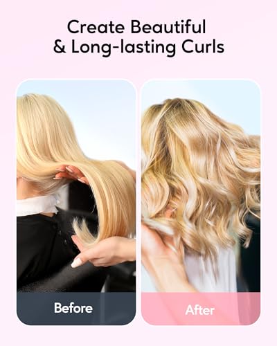 image for Wavytalk Rotating Curling Iron, 1 Inch Automatic Waver for Effortless 