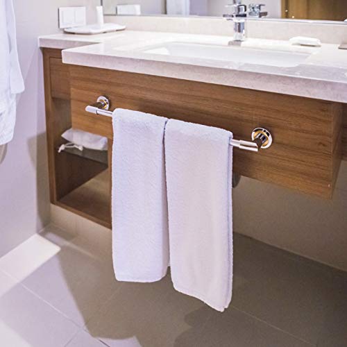 Towel Rail-38cm Stainless Steel Bath Towel Holder,Brushed Hand Towel Holder Hanger Rail Organizer Rack Bar Bathroom Accessories for Bathroom Hardware and Kitchen,Silver
