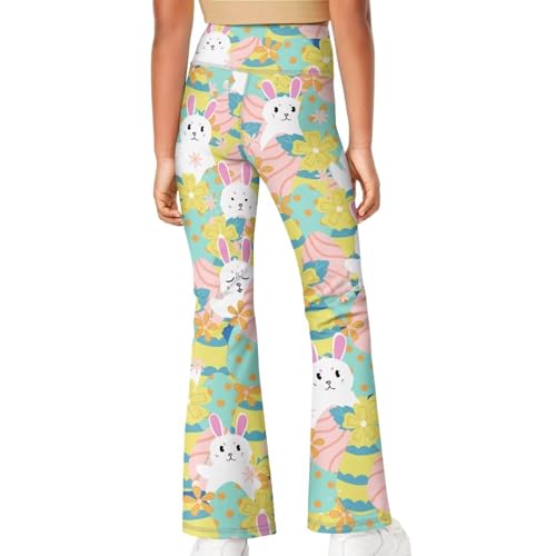 Tongluoye Bell Bottom Leggings for Girls High Waisted Flare Yoga Pants Kids Dance Workout Gym Exercise Sweatpants 5-14Y4