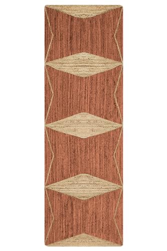Alfombra Kilim de yute natural y beige para transformar el pasillo de tu cocina 2