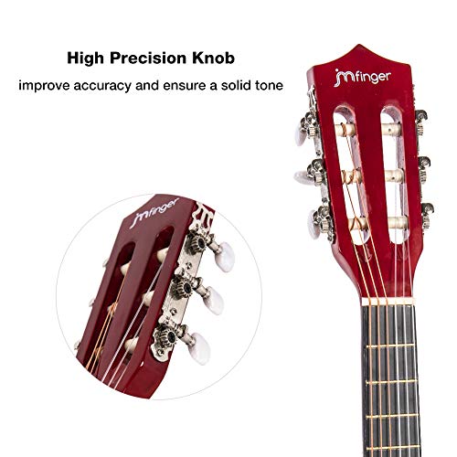 JMFinger Guitare classique 76,2 cm, cordes en nylon et bois avec housse de transport, sangle, 2 médiators, métronome 3… - Les Beatles, Paul McCartney, John Lennon, RIngo Starr, George Harrison JMFinger Guitare classique 76,2 cm, cordes en nylon et bois avec housse de transport, sangle, 2 médiators, métronome 3… – Image 4