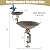 CaliDecor Deck Mounted Bird Bath and Feeder, 2-in-1 Balcony Metal Birdbaths for Deck Railing Outdoors, Adjustable Heavy Duty Clamp for Garden Decor Yard Lawn