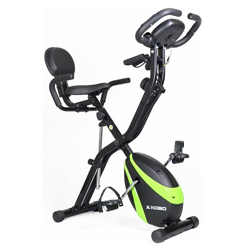 Kobo Convertible Magnetic Folding Bike – Upright + Recumbent | 3kg Flywheel | 120 kg User Weight | Home Workout Cycle with Adjustable Seat, Resistance