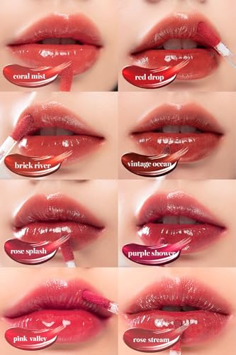 Rom&nd Glasting Water Tint Glossy Lipsticks 4 Shades (02 Red Drop) - Image 3