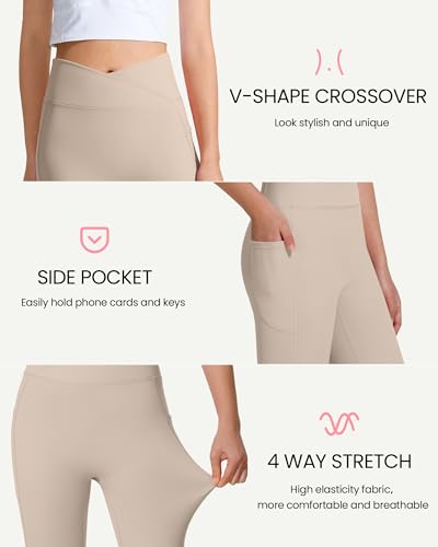 Image of JOCMIC Girls Athletic Leggings High Waist for Kids Yoga Dance Gym Pants with Pocket