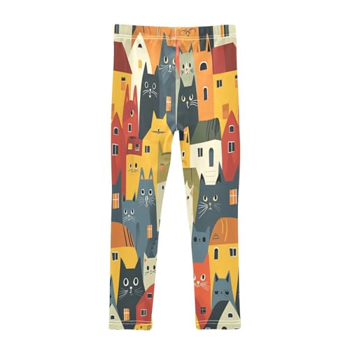 Toddler Girls Leggings Printed Yoga Pants Leggings House Cats for Kids2