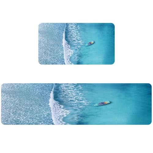 Tapis de cuisine antidérapant lot de 2 absorbant et lavable - 2