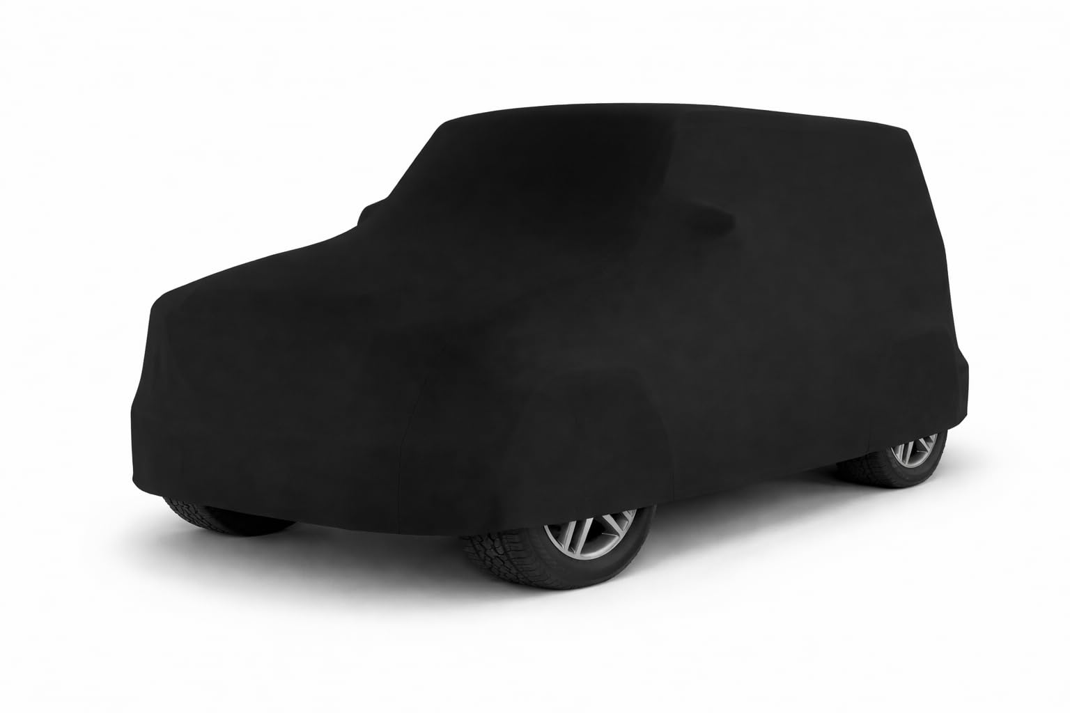 Autoabdeckung SUV Indoor Premium elastisch - Auto Abdeckplane atmungsaktiv - Ganzgarage Staubschutz & Kratzschutz - 180 g/m² Perfect Stretch von Car-e-Cover (Schwarz, SUV-XXL: Hohe kantige SUV's)