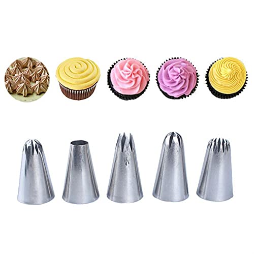 5 stks/pak Big Size Cream Cake Icing Piping Tips Russische Nozzles Rose Gebak Tips Roestvrijstalen Fondant Cake… - Image 4