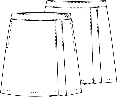 Classroom Girls Stretch Double Pleated Scooter with Side Pocket, Side Zip Closure, and Built-in Poly Knit Shorts2