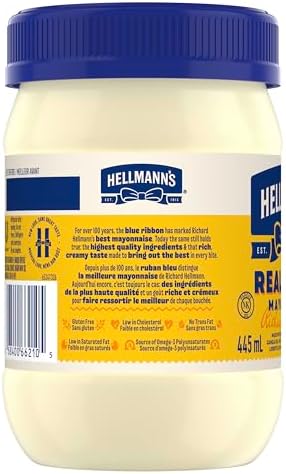 Hellmann's Mayonnaise Ideal with fries, burgers and salads Real Cage free eggs and sustainably sourced oils 445 ml — view 2