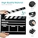Ribvane Film Directors Clapboard, Move Slate Photography Video TV Cut Action Scene Acrylic Clapper Board Props with a Magnetic Blackboard Eraser, Two Custom Pens, Cleaning Cloth and Hex Wrench (Black)