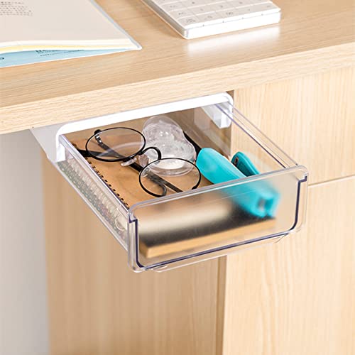 oddpod Premium Under The Table Hidden Sliding Drawer (Compact 20x17cm Self-Adhesive Desk Organizer Caddy Tray)
