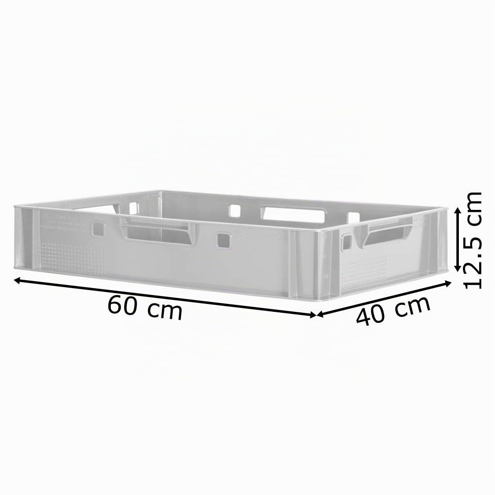 8 Stück E1 Fleischkisten Rot Kisten Eurobox Lebensmittelecht Metzgerkiste Box Aufbewahrungsbox Kunststoff Wanne Plastik Stapelbar Lagerkisten 60 x 40 Kingpower