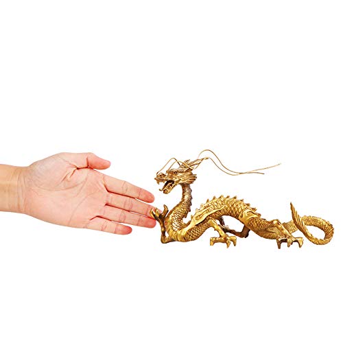 Funsxbug Chinese Feng Shui Dragon Brass Statue Sculpture Home Office Decoration Tabletop Decor Ornaments For Wealth And Success Good Lucky Gifts #TOP4