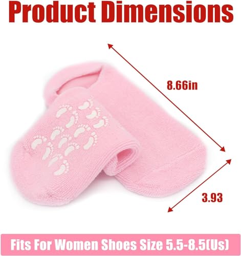 Image of Silicone Spa Gel Socks for Women & Men | Moisturizing Heel Repair Socks with Vitamin E & Natural Oil for Dry, Rough & Cracked Feet | Reusable Foot Care Socks | Multicolor | 1 Pair