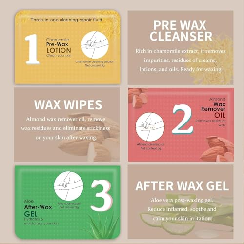 Image of Roll on Wax Kit for Hair Removal - Wax Roller with Digital LED Display, Waxing Kit for Hair Removal for Women, Safe No-Burn At-Home Waxs Warmer, 2 Soft Honey Cartridges & 50 Strips
