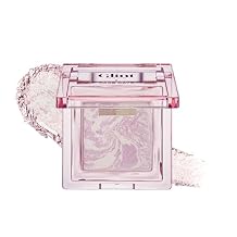 Glint Marble Highlighter Icicle Moon, 0.08oz - Korean Makeup. Inspired Baked for Smooth, Radiant Glow, Long-Lasting Wear. Enriched with Micro Pearl Particles