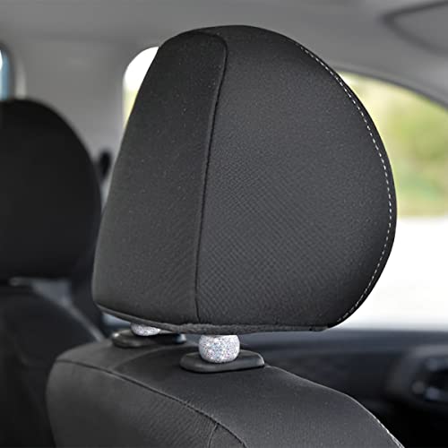 4 Pack Car Headrest Collars, Bling Car Head Rest Collars Rings Decor, Rhinestone Car Head Rest Collars, Diamond Interior Car Seat Accessory, Crystal Decoration Charms For Car Suv Truck (Multicolour) #TOP3