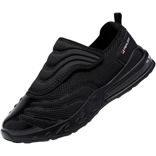 Non Slip Diabetic Shoes for Men Wide Slip On Walking Shoes Lightweight Breathable Swollen Feet Shoes Cushion