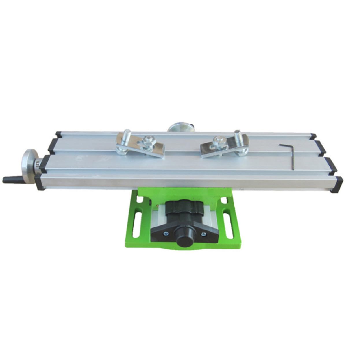 HEMOTON Mini Tornillo Banco para Fresadora Aluminio Resistente Mesa de Trabajo Ajustable Xy Compatible con Taladros de Banco Accesorios para Taller y Fresado