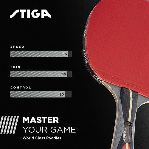 Image of STIGA Ping Pong Paddles - 2mm Tournament-Approved Sponge - Flared Handle for Enhanced Control - Competitive Table Tennis Racket for Family Fun - Multiple Styles & Performance Levels Available