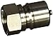 Eaton Hansen ML6KP31 316 Stainless Steel ISO-B Interchange Hydraulic Fitting, Plug with Valve, 3/4"-14 NPTF Female, 3/4" Body