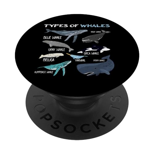 Types Of Whales - Orca Narwhal PopSockets Standard PopGrip