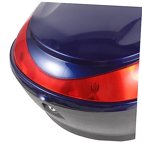 Plastique robuste bleu pour ce coffre de scooter étanche protégeant vos affaires - 6