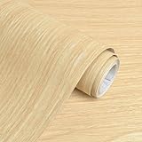 Fititem Wood Grain Contact Paper Light Wood Wallpaper Peel and Stick Contact Paper for Cabinet and Drawer Faux Natural Oak Bamboo Self Adhesive Waterproof Wooden Wallpaper Shelf Desk 17.3inW 118inL