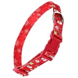 Cabilock Verstellbares Hundehalsband Weihnachten Geschenkideen Rot