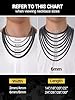 PROSTEEL Chain Man Steel Black 55cm Necklace Venetian Mesh 6mm Wide Box Chain Necklace AccessoryAnniversary Gift Party Custom Engraved Necklace #3
