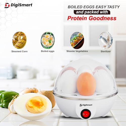 DIGISMART Electric Egg Boiler | 7 Egg Boiler | 3 Boiling Modes | Automatic Operation | Overheat Protection | Shock Proof Body | Steamelectric egg... - Image 7