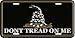 Don't Tread on Me - Gadsden Tea Party License Plate (Black)