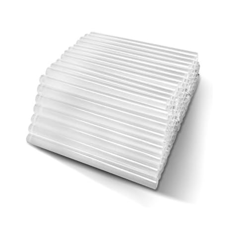 Amdai 7mm Hot Glue Sticks (100 Pack) - Ultra Clear Hot Melt Craft Glue for Hobby Crafting, Woodworking, Plastics, Fabric, Ceramics, Glue Gun & More - 7mm x 100mm Cover