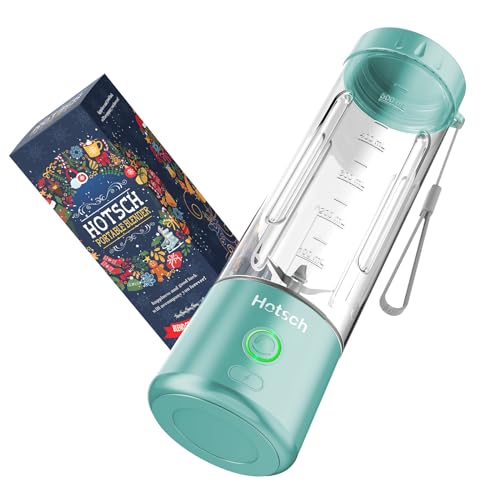 Portable Blender USB Rechargeable, Hotsch Personal Size Blender for Shakes and Smoothies, Strong Cutting Power with Six Blades, 20Oz Juicer Cup for Sports, Travel