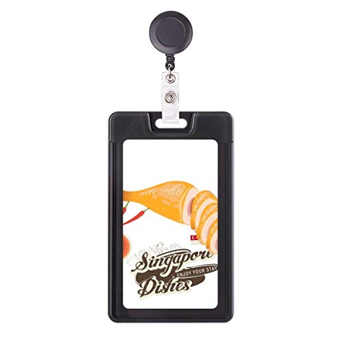 Porte-badge rétractable Singapour poulet hainanais anti-perte de carte