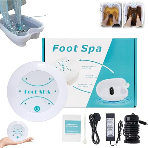 Ionic Foot Spa at Home Detox and Cleanse 2.0 Ion Leg Spa Ionic Detox Foot Bath Machine with Professional Tub Basin Body Calf Relaxed and Relieved (Without Basin)
