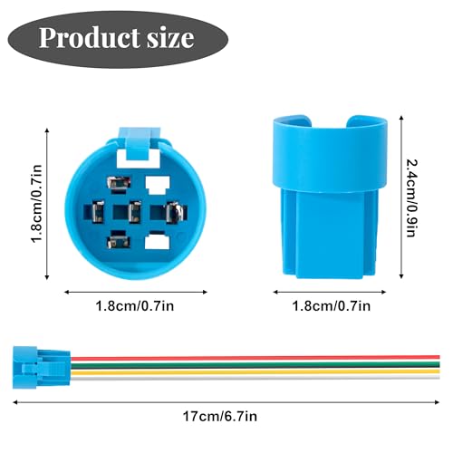 GUNGY Druckschalter Verbindungskabel 19mm Taster Schalter Wasserdicht Buchse 12V-24V 3A Taster Draht Druckknopfschalter 5 Pin Steckdose 5 Stück